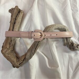 Elegant Pink Leather Belt